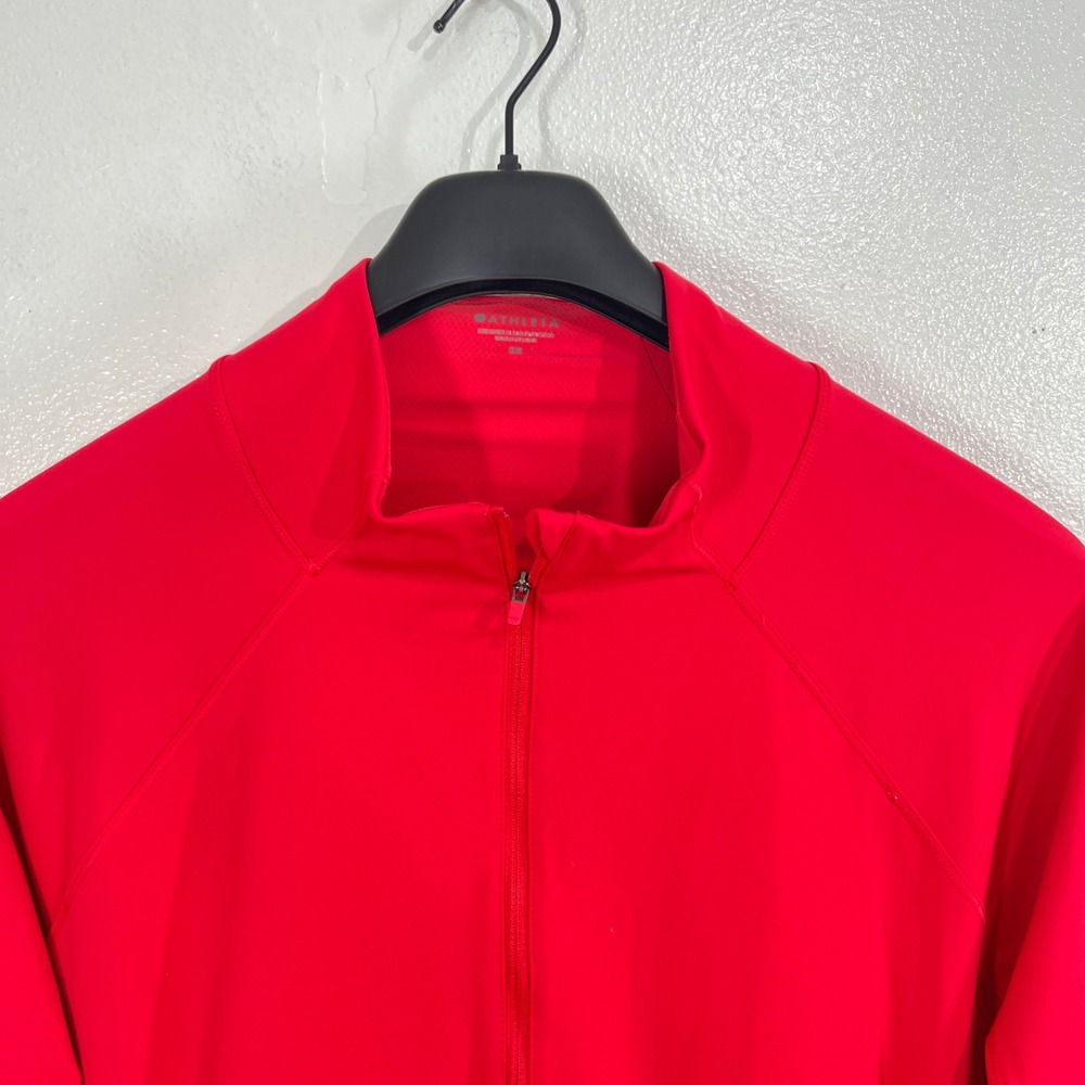 Athleta Salutation Half Zip Pullover Ruby Red Pul… - image 7